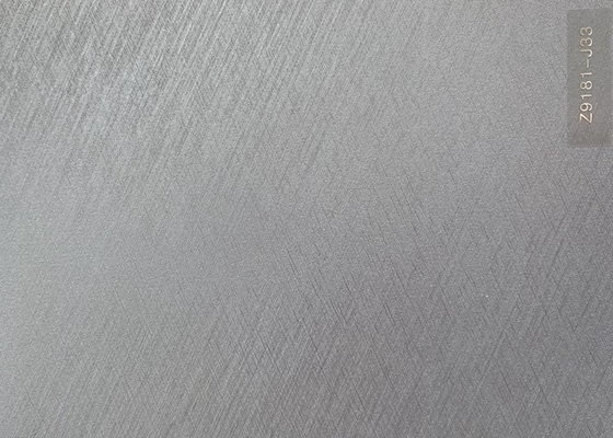 D'argento spazzolato ha impresso il rotolo decorativo della stagnola del PVC rende incombustibile 3D ha impresso